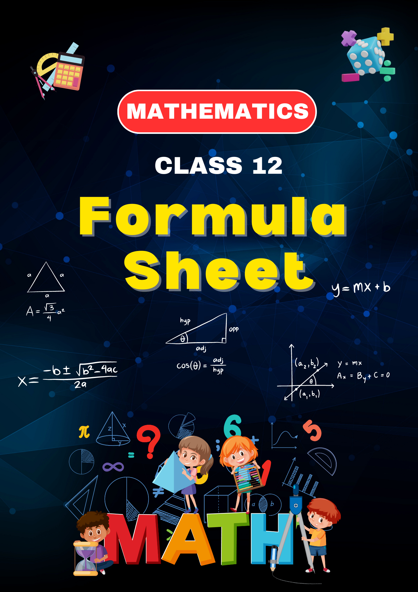 Maths Class 12 Formula Sheet 